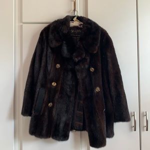 100% Authentic Black Mink Vintage Fur Coat